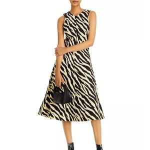 NWT Proenza Schouler White Label Zebra 
Print Midi Dress 10